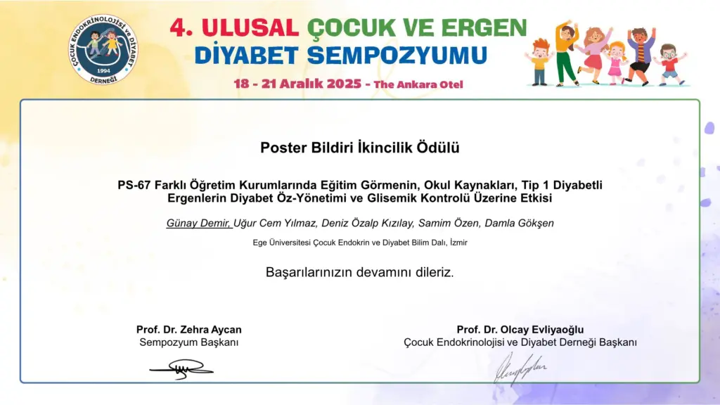4. Ulusal Çocuk ve Ergen Diyabet Sempozyumu başarıyla gerçekleştirildi