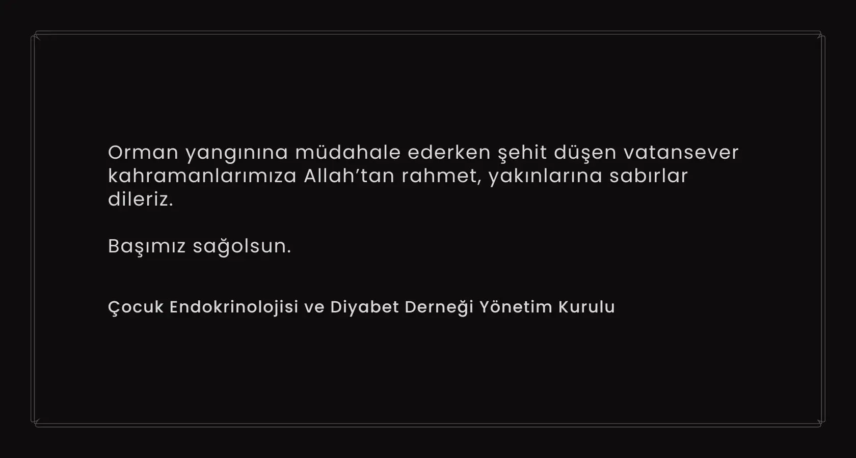 Başımız sağolsun