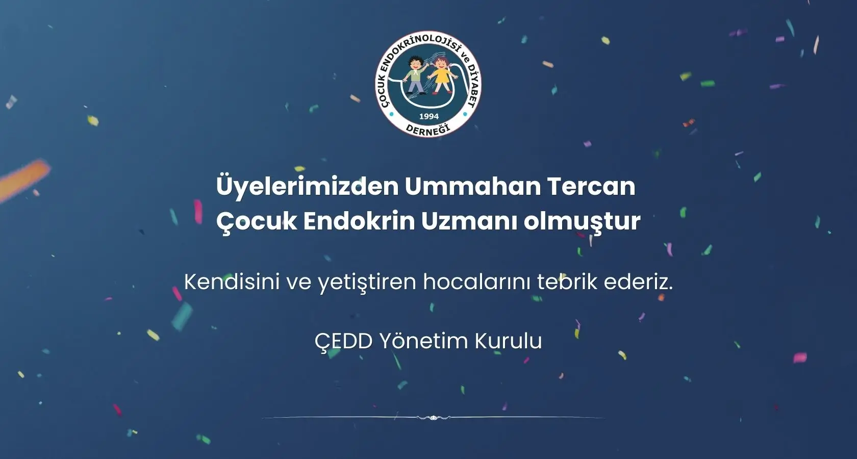 Ummahan Tercan'ı Tebrik Ediyoruz