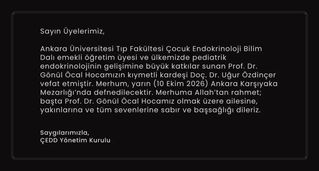 Vefat duyurusu:Doç. Dr. Uğur Özdinçer